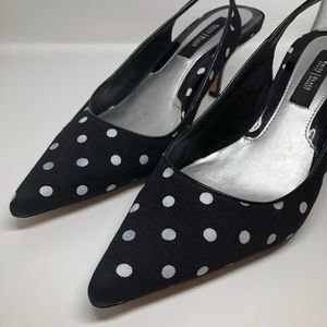 White House Black Market "Marcelle" PolkaDot Heels